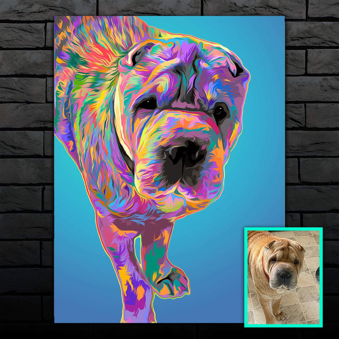 Custom Pet Portrait from Your Photo, Andy Warhol, Pop Art, Dog, Cat, Birthday, Memorial, Gift, One of a Kind