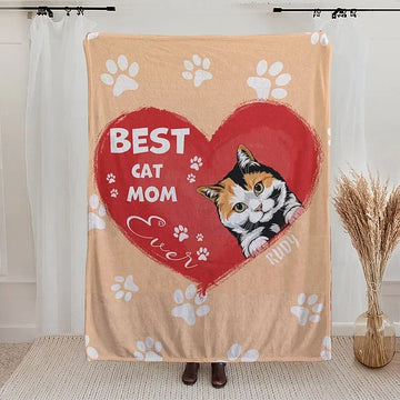 Personalized Best Cat Dog Dad Mom Soft Blanket