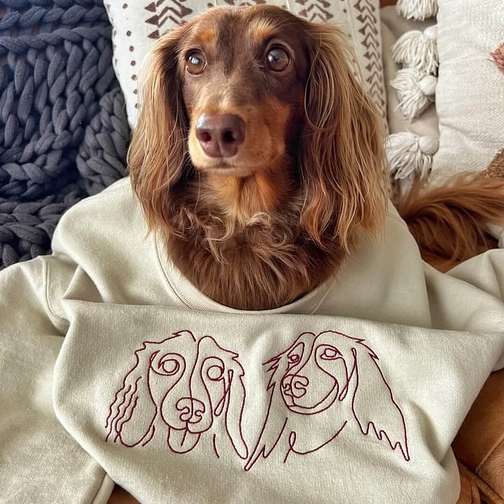 Personalized Pet Embroidered Center Left Sweatshirt