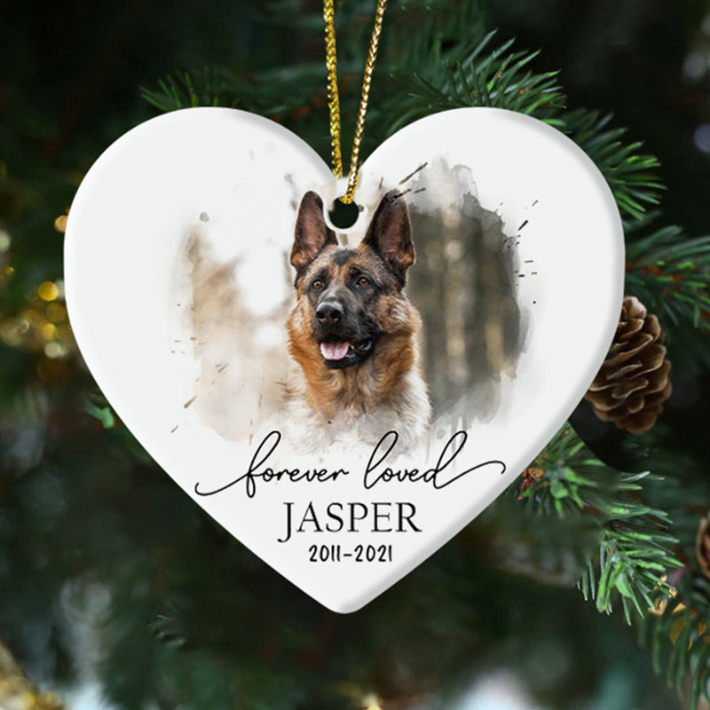 Custom Dog Photo Ornament Pet Memorial Gifts