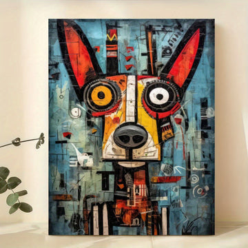 Abstract Cartoon Custom Pet Portrait Canvas