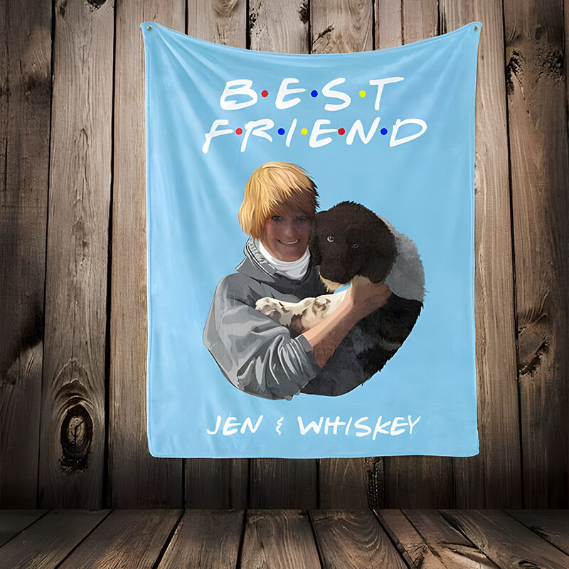 Personalized Picture Blanket Interesting And Warm Gift for Pet Lover "Best Friend"