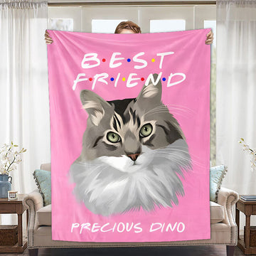 Personalized Picture Blanket Interesting And Warm Gift for Pet Lover "Best Friend"