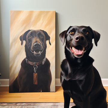 Custom Canvas Wall Art Pet Portrait Personalized Dog Canvas Wall Art