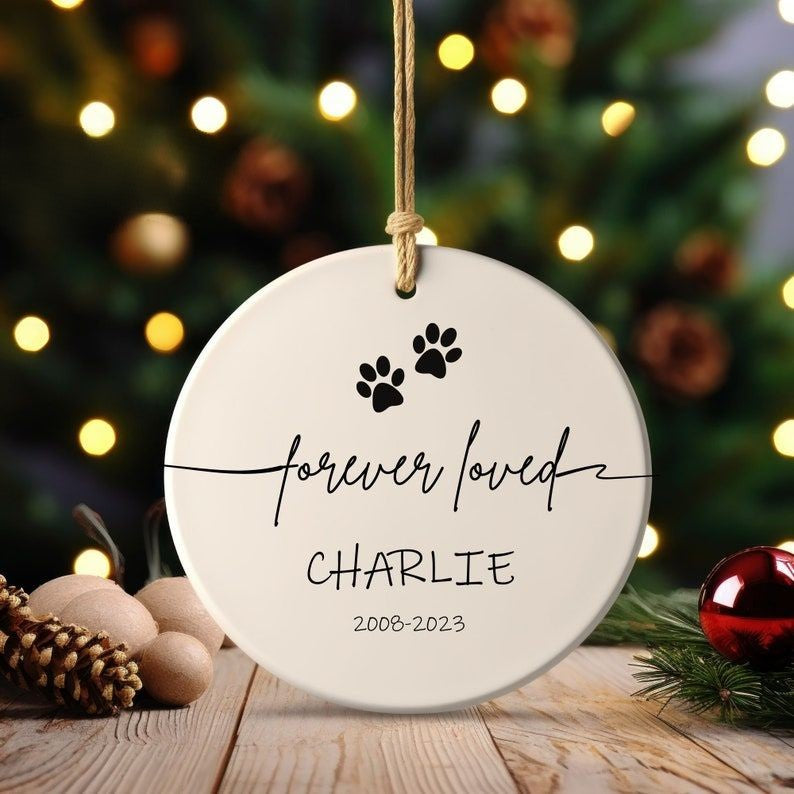 Personalized Dog Memorial Ornament Dog Loss Ornament