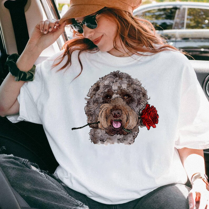 My Vintage Valentine Valentine’s Day Pet Portrait Printing T-shirt Sweatshirt Hoodie