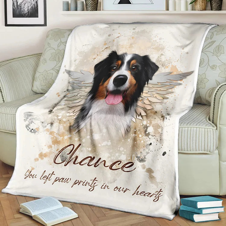 Personalized Pet Memorial Blanket with Photo