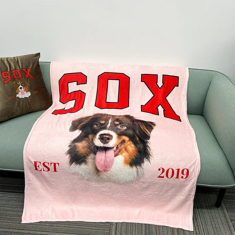 Custom Pet Portrait Blanket