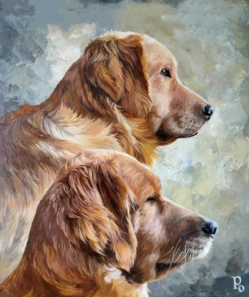 Oil painting commission, Custom oil portrait, Custom dog oil painting