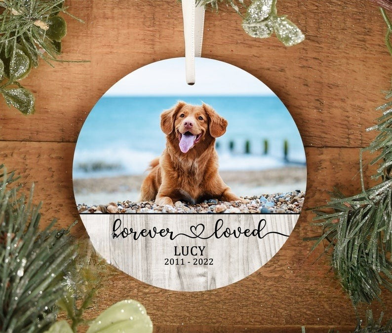 Custom Porcelain Dog Ornament Personalized Dog Photo Gift