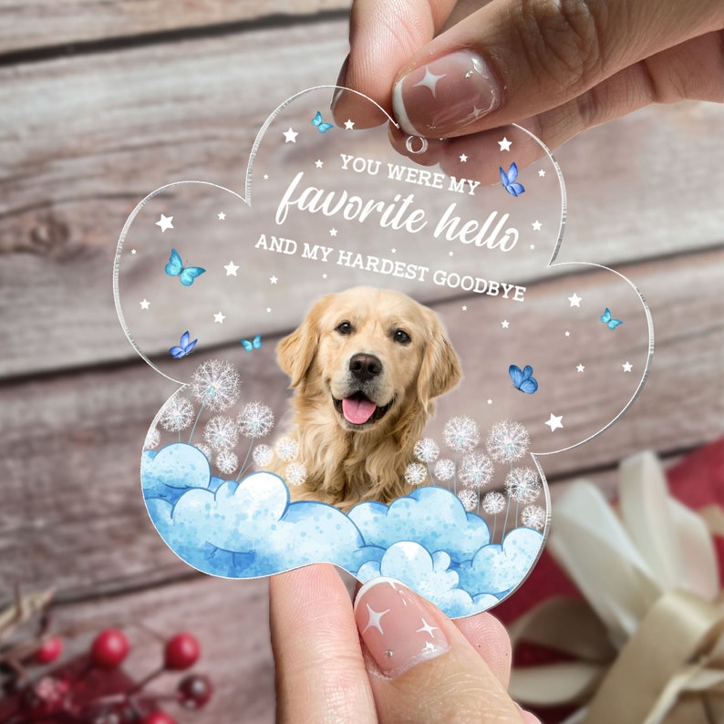 Custom Dog Photo Ornament Dog Memorial Ornament Pet Memorial Gifts