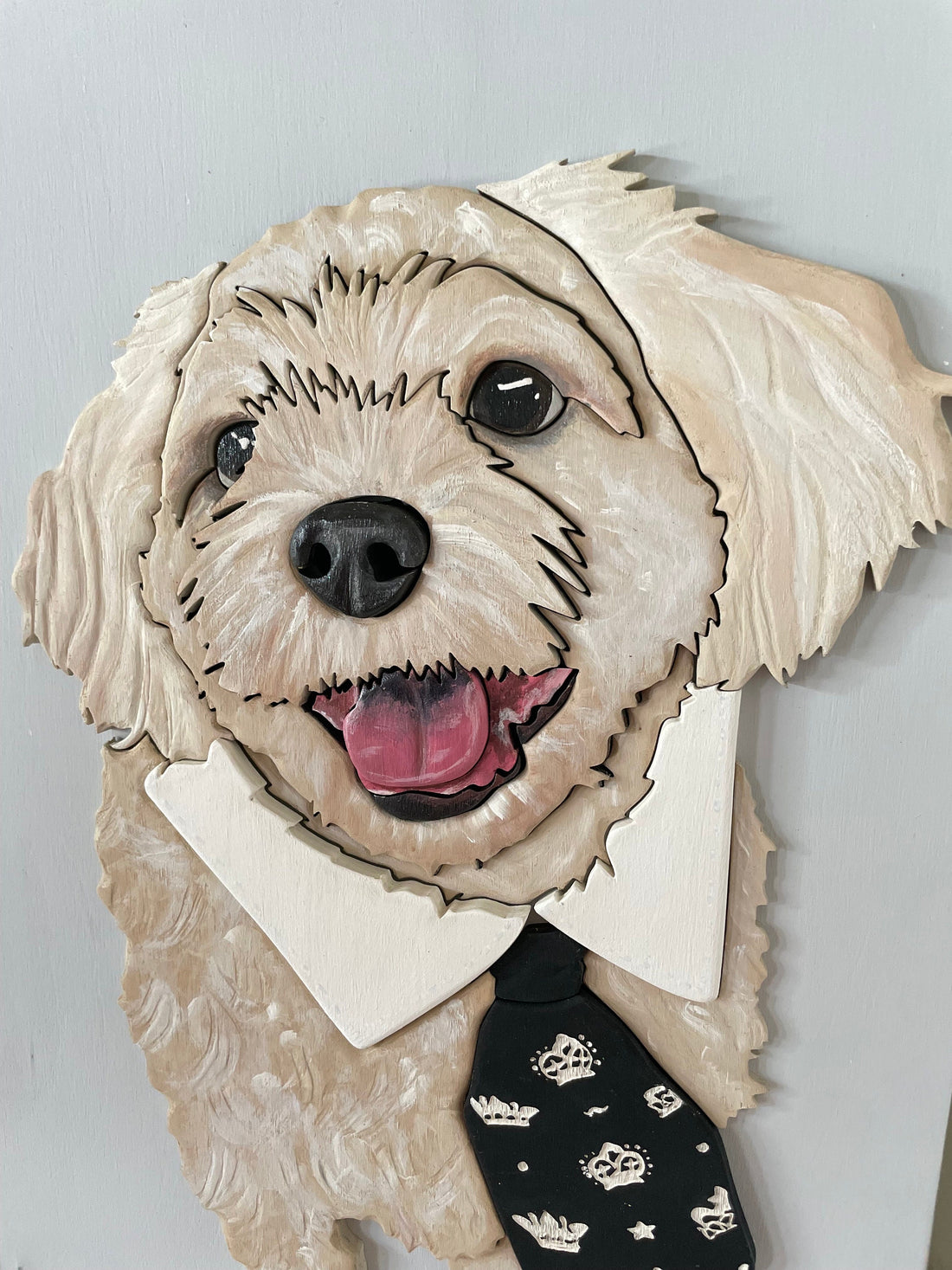 Custom Pet Portraits, Hand Designed And Hand Painted Signs, Your Pet On A Sign, Wooden 3D Laser Cut