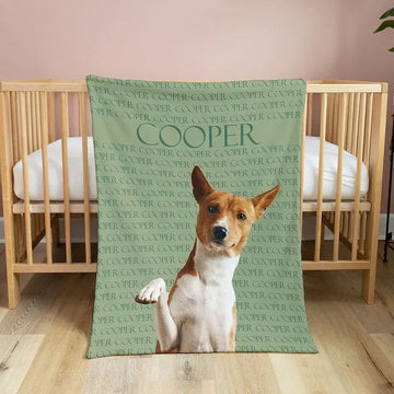 Custom Dog Face Blankets, Personalized Pet Photo Blanket